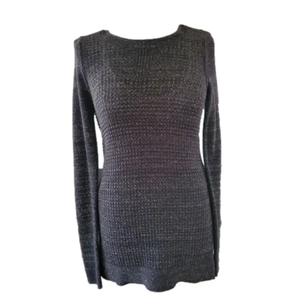 Simply Vera Wang Gold Speck Black Long Sleeve Sweater Dress Tunic-Size Medium